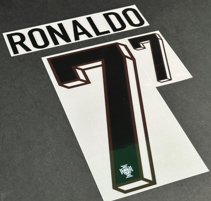 PORTUGAL 2024 2025 OFFICIAL SPORTING ID RONALDO 7 AWAY PLAYER SIZE NAME SET