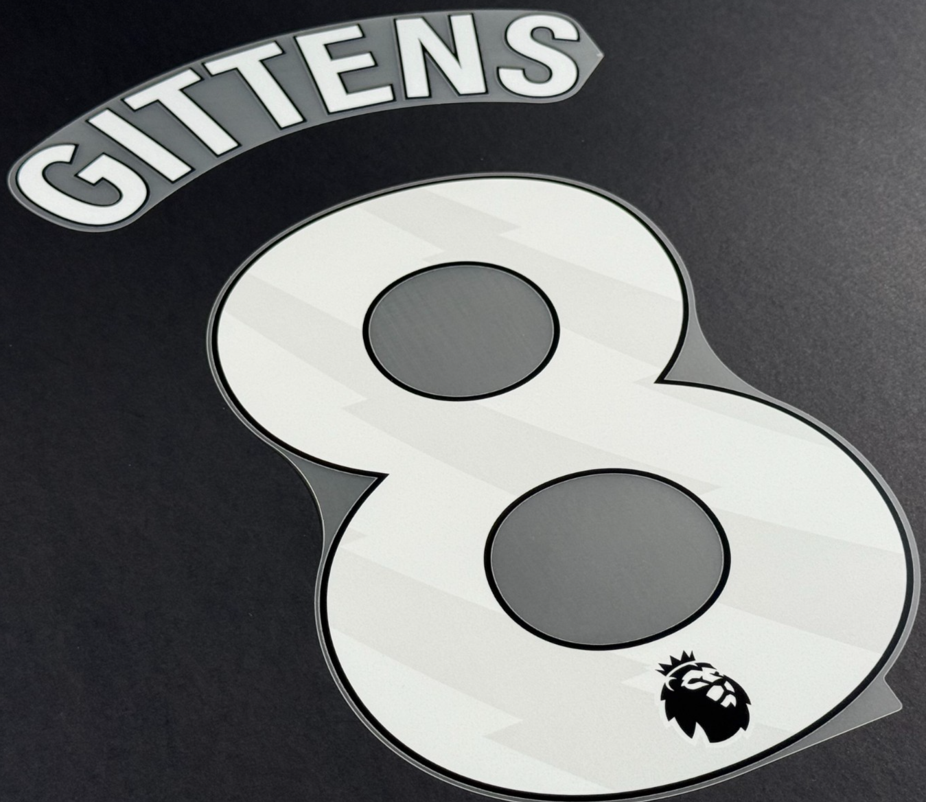 CHELSEA 2025 / 2026 GITTENS 8 OFFICIAL AVERY DENNISON WHITE PLAYER SIZE SET