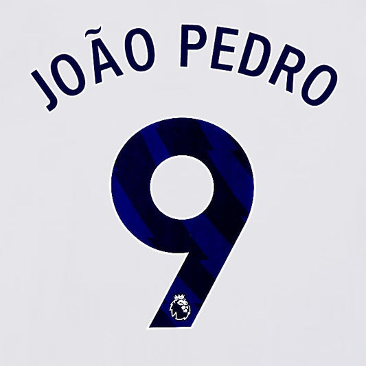 2023 2024 BRIGHTON JOAO PEDRO 9 OFFICIAL BLUE HOME PLAYER SIZE NAME SET