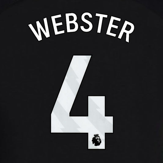 2024 2025 OFFICIAL BRIGHTON WEBSTER 4 3RD WHITE PLAYER SIZE NAMESET