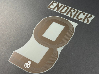 2025 2026 REAL MADRID ENDRICK 9 OFFICIAL HOME PLAYER SIZE NAME SET