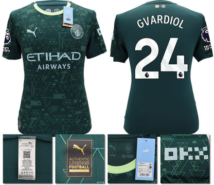 BNWT 2025 2026 MAN CITY PUMA 4TH GVARDIOL 24 FOOTBALL SHIRT
