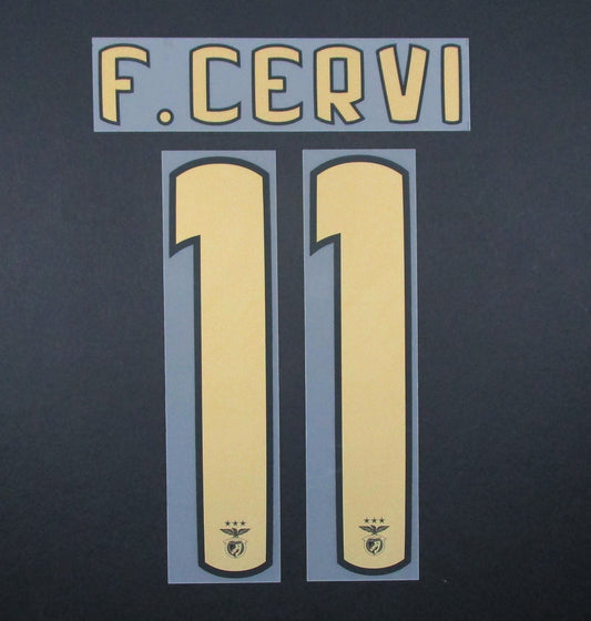 BENFICA 2020 2021 OFFICIAL F.CERVI 11 HOME PLAYER SIZE NAMESET