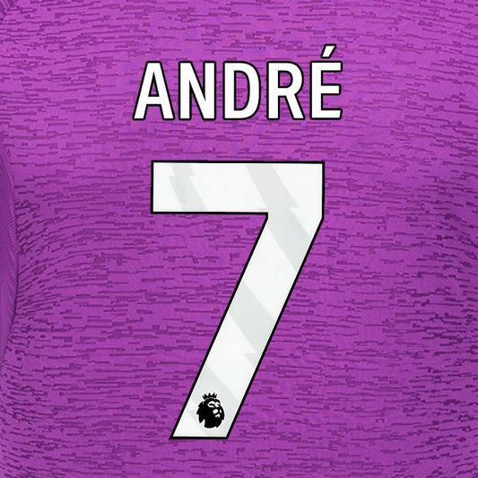 2024 2025 WOLVES 3RD WHITE ANDRE 7 OFFICIAL PLAYER SIZE NAMESET