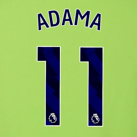 2025 2026 OFFICIAL FULHAM ADAMA 11 BLUE AWAY PLAYER SIZE NAMESET