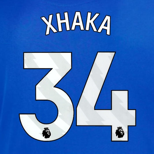 2025 2026 OFFICIAL SUNDERLAND XHAKA 34 WHITE AWAY PLAYER SIZE NAME SET