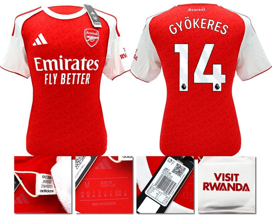 BNWT 2025/2026 ARSENAL F.C. ADIDAS HOME SHIRT GYOKERES 14
