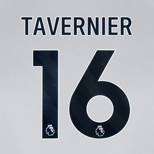 2024 2025 BOURNEMOUTH TAVERNIER 16 BLACK AWAY PLAYER SIZE NAME SET