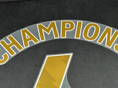 MAN CITY CHAMPIONS 4 IN A ROW 2024 OFFICIAL GOLD PLAYER SIZE NAME SET