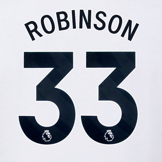 2024 2025 OFFICIAL FULHAM AVERY DENNISON ROBINSON 33 HOME PLAYER SIZE NAMESET