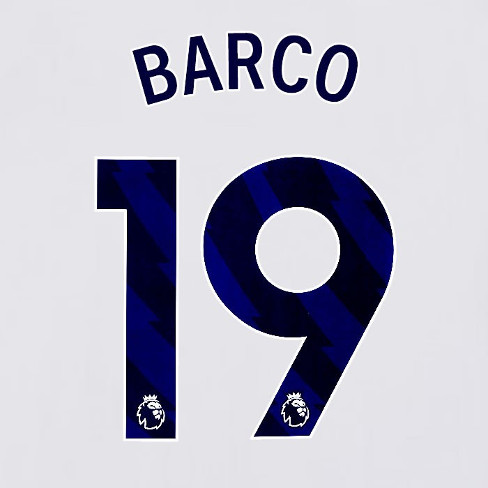 2023 2024 BRIGHTON BARCO 19 OFFICIAL BLUE HOME PLAYER SIZE NAME SET