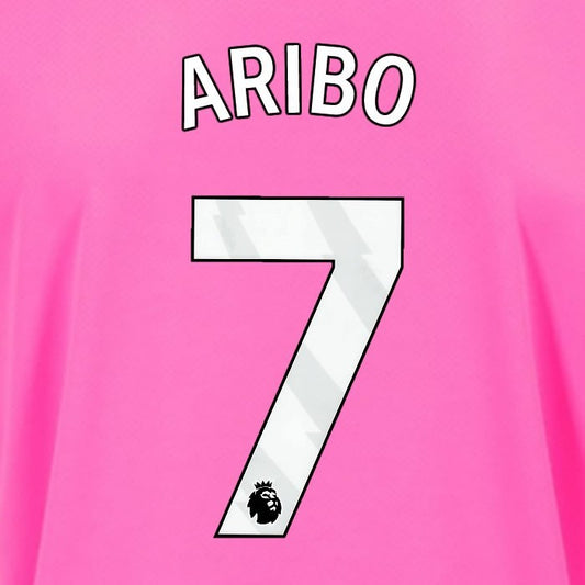 2024 2025 OFFICIAL SOUTHAMPTON ARIBO 7 WHITE 3RD PLAYER SIZE NAME SET
