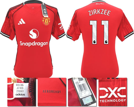 BNWT 2025 2026 MANCHESTER UNITED ADIDAS HOME SHIRT ZIRKZEE 11