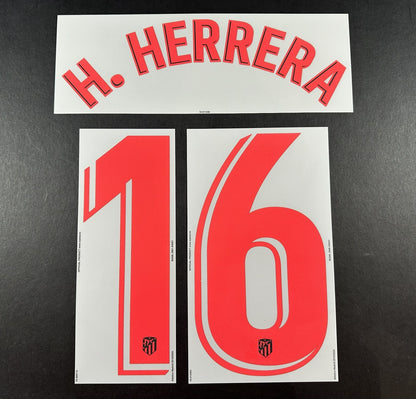 2019 2020 OFFICIAL ATLETICO MADRID H. HERRERA 16 AWAY PLAYER SIZE NAMESET