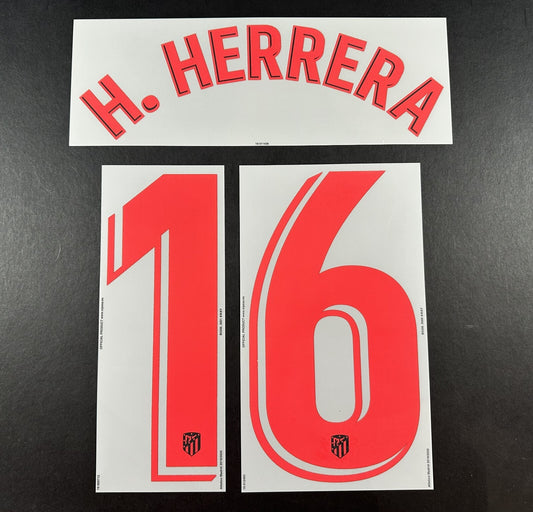2019 2020 OFFICIAL ATLETICO MADRID H. HERRERA 16 AWAY PLAYER SIZE NAMESET