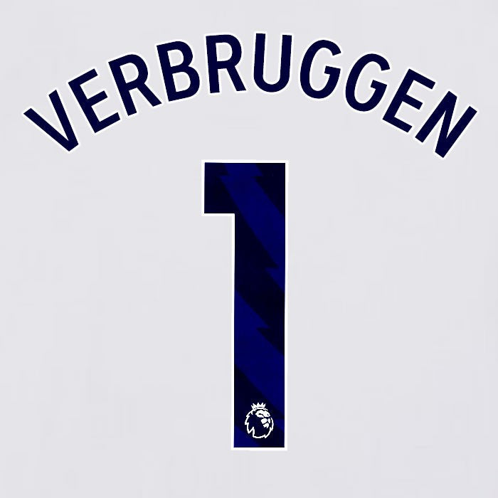 2023 2024 BRIGHTON VERBRUGGEN 1 OFFICIAL BLUE HOME PLAYER SIZE NAME SET