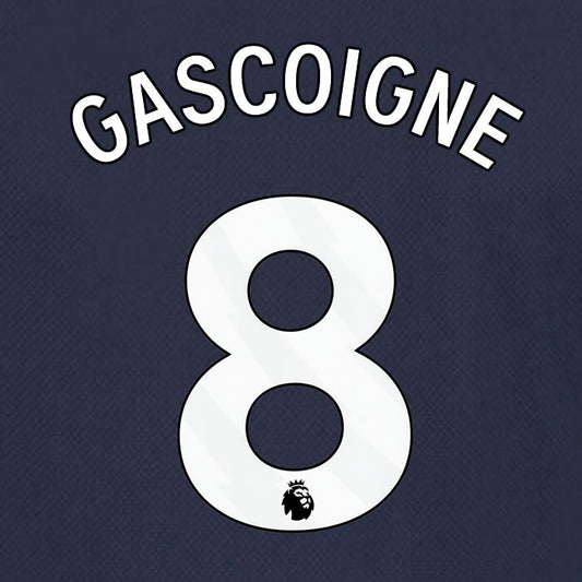 SPURS 2023 2024 GASCOIGNE 8 AVERY DENNISON WHITE AWAY PLAYER SIZE NAME SET