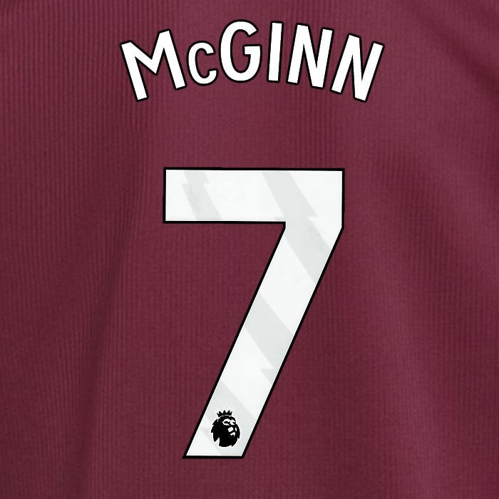 2024 2025 ASTON VILLA McGINN 7 OFFICIAL WHITE HOME PLAYER SIZE NAMESET