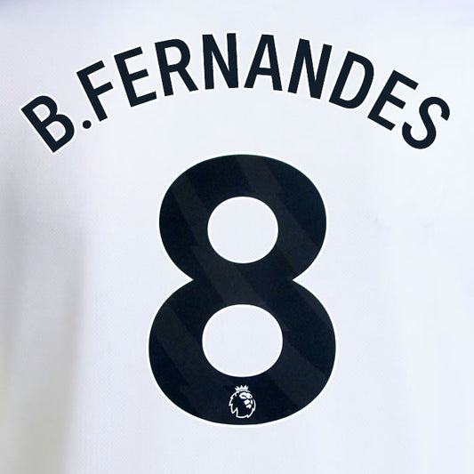 2025 2026 MANCHESTER UNITED B. FERNANDES 8 AWAY BLACK PLAYER SIZE NAMESET