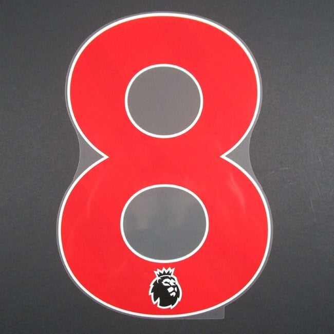 2023 2024 OFFICIAL AVERY DENNISON PREMIER LEAGUE PLAYER SIZE RED NUMBER 8