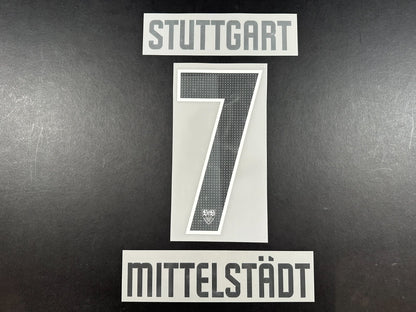 2024 2025 OFFICIAL STUTTGART MITTELSTADT 7 HOME PLAYER SIZE NAMESET