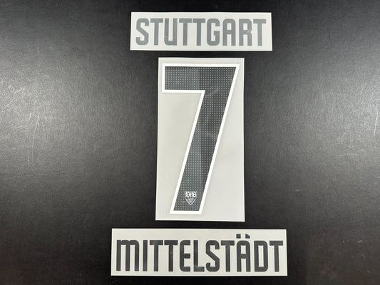 2024 2025 OFFICIAL STUTTGART MITTELSTADT 7 HOME PLAYER SIZE NAMESET