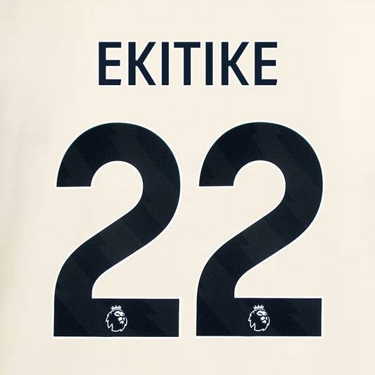 2025 2026 OFFICIAL LIVERPOOL EKITIKE 22 BLACK AWAY PLAYER SIZE NAMESET