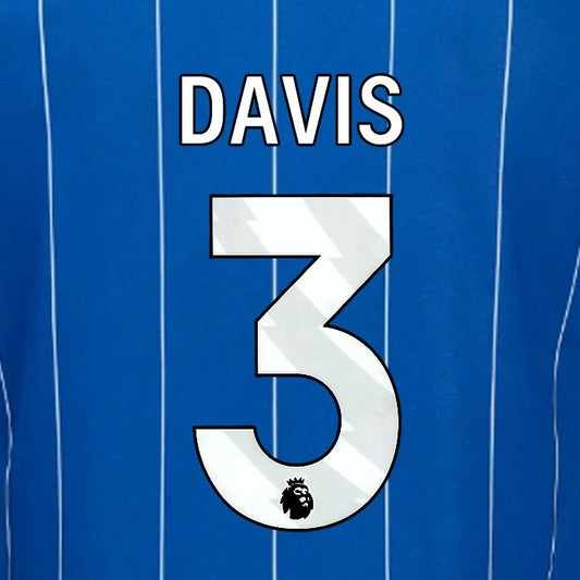 2024 2025 OFFICIAL IPSWICH TOWN DAVIS 3 WHITE HOME PLAYER SIZE NAME SET