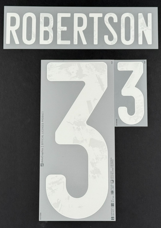 SCOTLAND 2020-2021 OFFICIAL DEKO GRAPHICS ROBERTSON 3 HOME PLAYER SIZE NAME SET