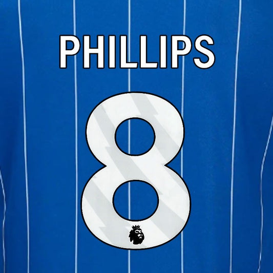 2024 2025 OFFICIAL IPSWICH TOWN PHILLIPS 8 WHITE HOME PLAYER SIZE NAME SET