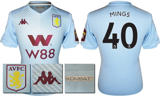 BNWT 2019 2020 ASTON VILLA AWAY KAPPA FOOTBALL SHIRT MINGS 40 MENS SMALL