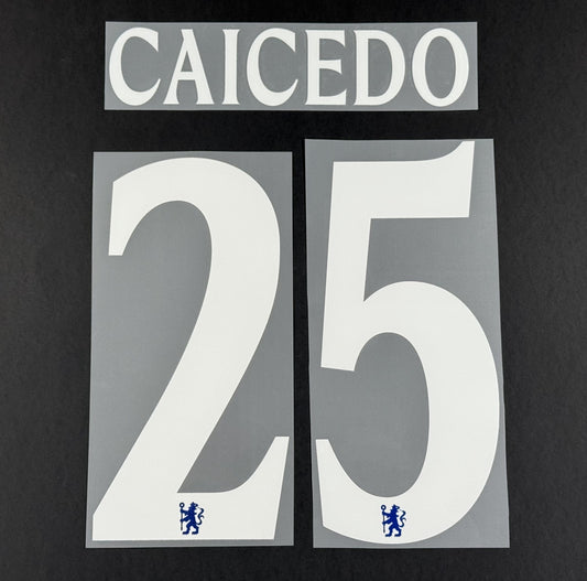 2025 2026 OFFICIAL CHELSEA CAICEDO 25 HOME CUP PRINT PLAYER SIZE NAMESET