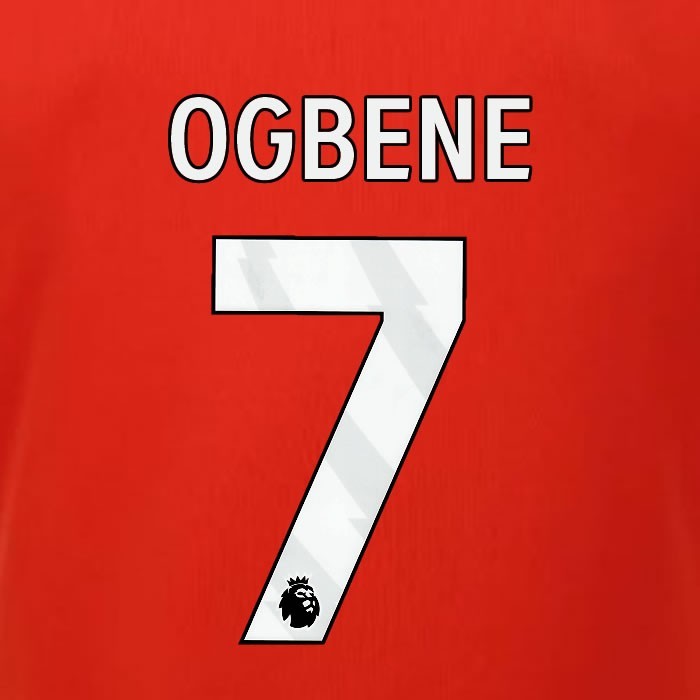 2023 2024 LUTON TOWN OFFICIAL OGBENE 7 WHITE HOME PLAYER SIZE NAMESET