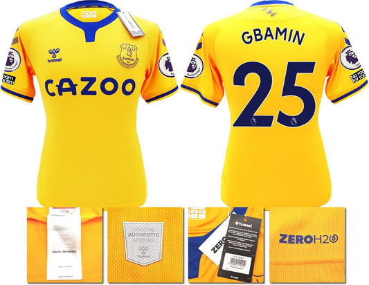 BNWT 2020 2021 HUMMEL EVERTON AWAY SHIRT MEN'S GBAMIN 25 + PATCHES