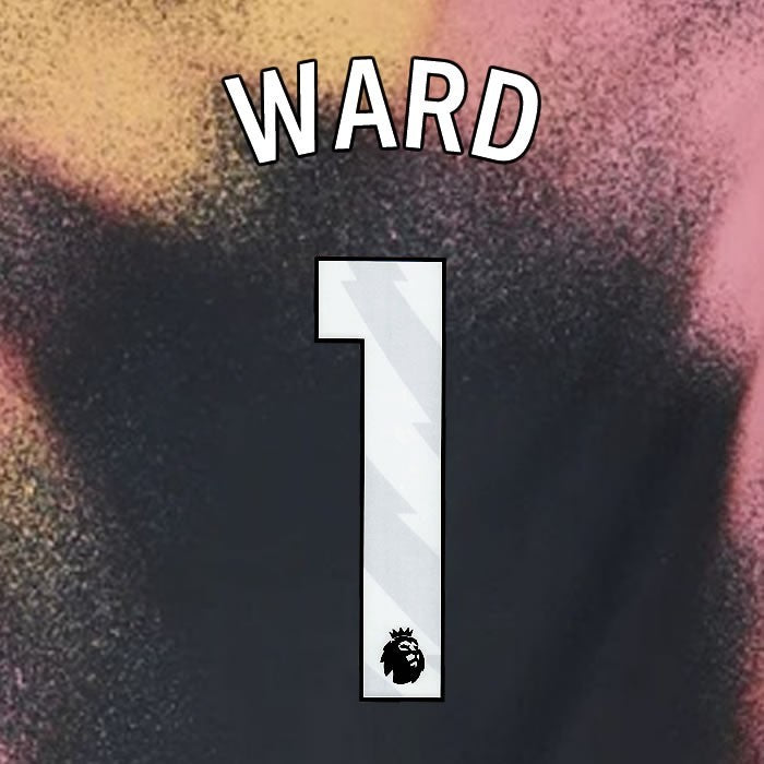 2024 2025 OFFICIAL LEICESTER CITY WARD 1 WHITE AWAY PLAYER SIZE NAME SET