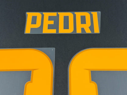 SPAIN 2026 (WC) OFFICIAL AVERY DENNISON PEDRI 20 HOME PLAYER SIZE NAMESET