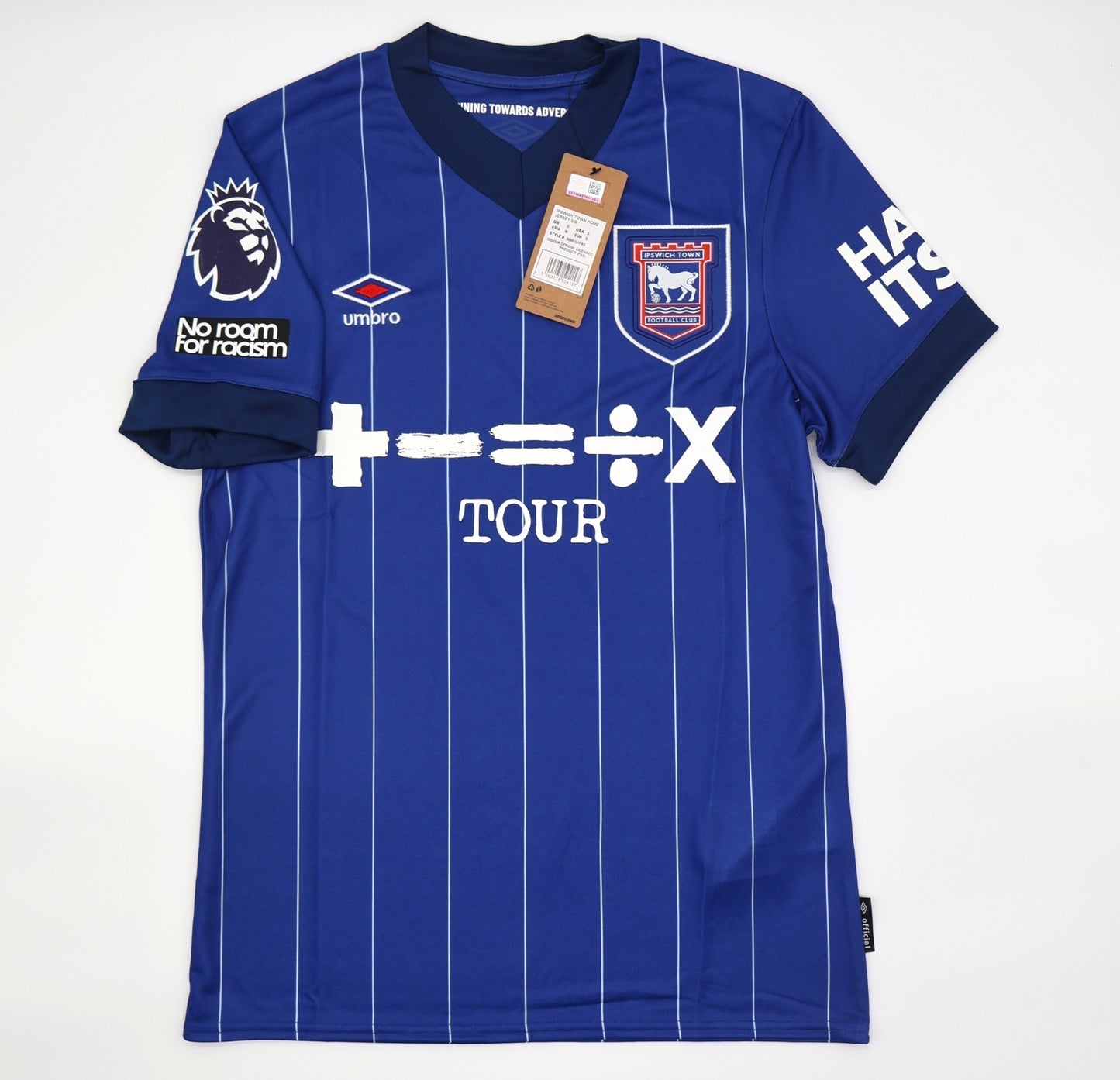 BNWT 2024 2025 IPSWICH TOWN UMBRO HOME SHIRT BURNS 7 + PATCHES MEN'S SMALL