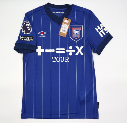 BNWT 2024 2025 IPSWICH TOWN UMBRO HOME SHIRT BURNS 7 + PATCHES MEN'S SMALL