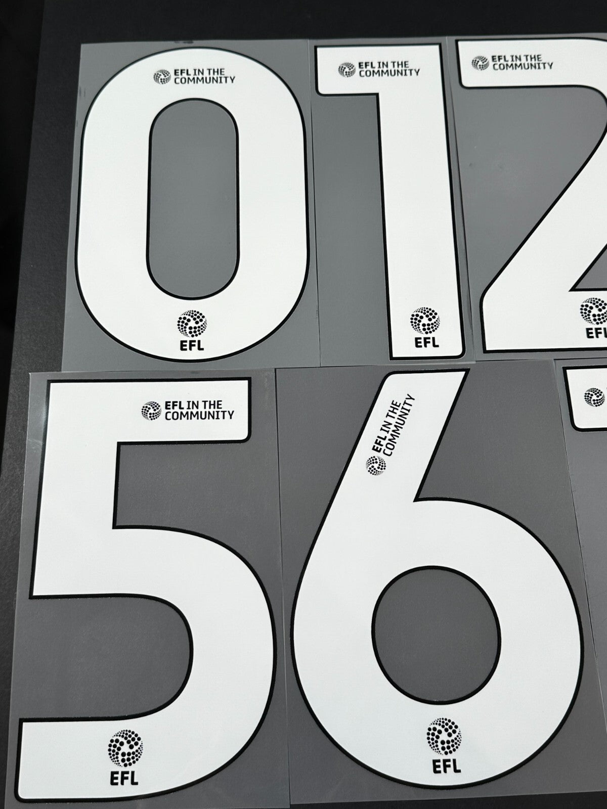 2024 2025 OFFICIAL EFL FOOTBALL LEAGUE WHITE PLAYER SIZE SHIRT NUMBERS