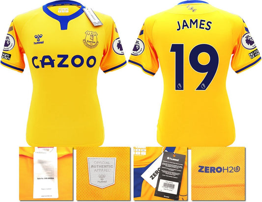 BNWT 2020 2021 HUMMEL EVERTON AWAY SHIRT MEN'S JAMES 19+ PATCHES