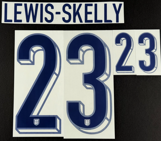 ENGLAND 2024-2025 OFFICIAL SPORTING ID LEWIS - SKELLY 23 HOME PLAYER NAME SET