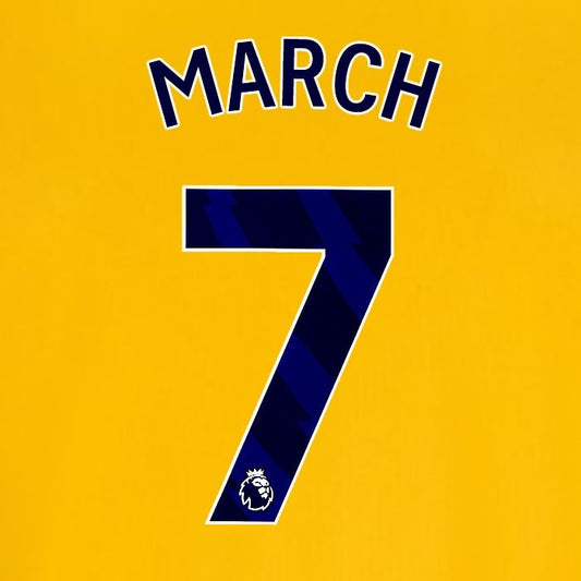 2024 2025 OFFICIAL BRIGHTON MARCH 7 AWAY BLUE PLAYER SIZE NAMESET