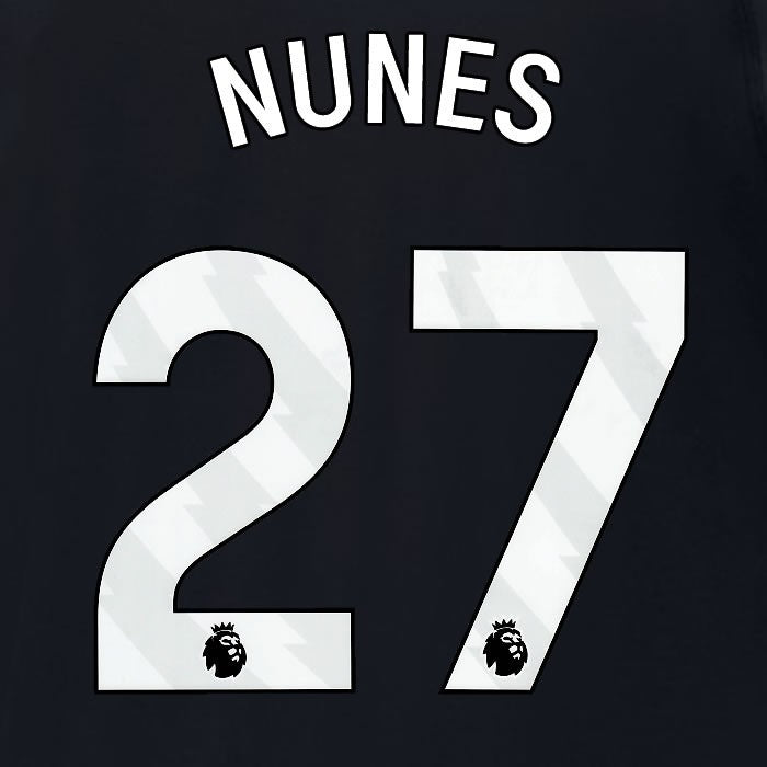 2023 2024 MAN CITY NUNES 27 WHITE 3RD PLAYER SIZE NAME SET