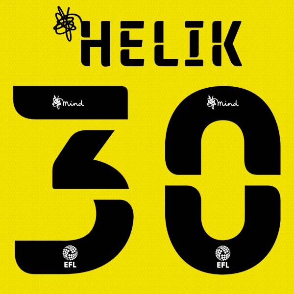 BARNSLEY 2020 2021 OFFICIAL HELIK 30 3RD PLAYER SIZE NAME SET