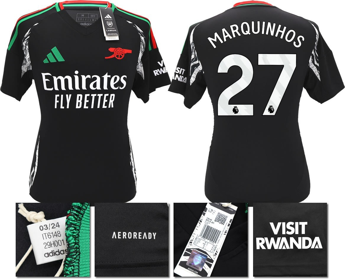 BNWT 2024/2025 ARSENAL F.C. ADIDAS AWAY SHIRT MARQUINHOS 27