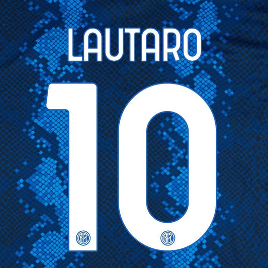2021 2022 INTER MILAN OFFICIAL HOME LAUTARO 10 PLAYER SIZE NAMESET