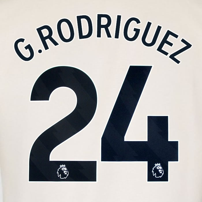 2025 2026 WEST HAM G RODIGUEZ 24 OFFICIAL BLACK AWAY PLAYER SIZE NAMESET