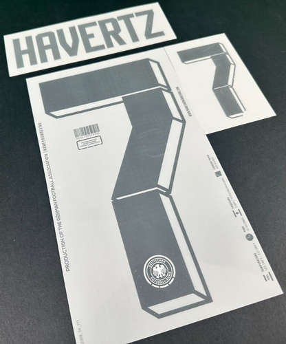 GERMANY 2024 2025 OFFICIAL NAME & NUMBERING HAVERTZ 7 HOME PLAYER SIZE NAMESET