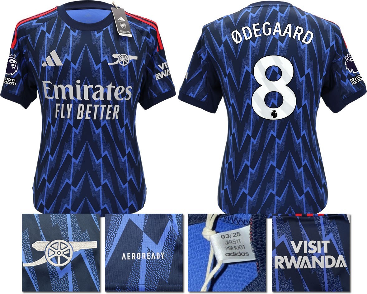 BNWT 2025/2026 ARSENAL F.C. ADIDAS AWAY SHIRT ODEGAARD 8