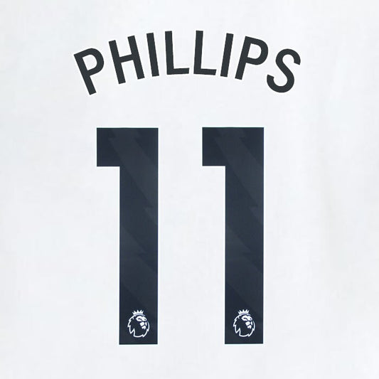 2023 2024 WEST HAM PHILLIPS 11 OFFICIAL AWAY BLACK PLAYER SIZE NAMESET